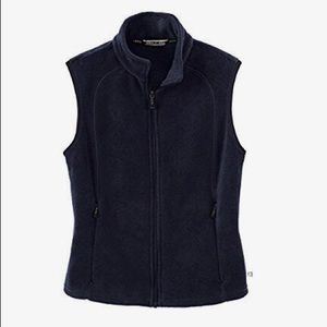 Women's Navy Fleece Vest